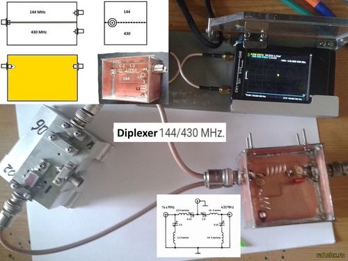диплексер 145-430 MHz