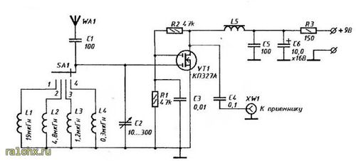 КВ преселектор на полевом транзисторе