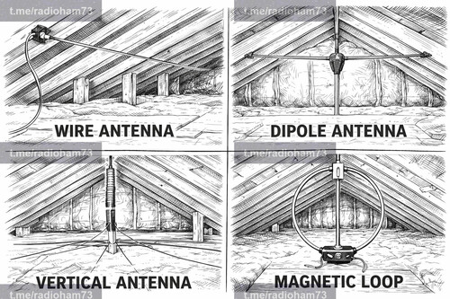 КВ антенны чердачные
