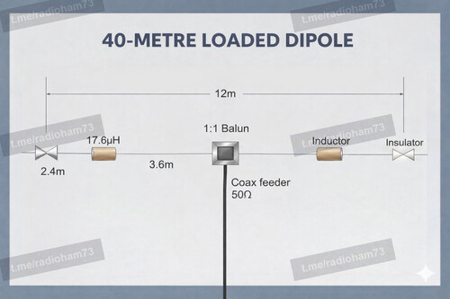 Диполь на 40 метров