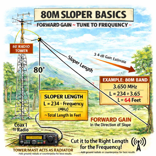 Слопер на 80 метров КВ